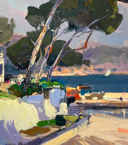 Sea coast Altea. 90x120 acr canv by Anton Gudzykevych