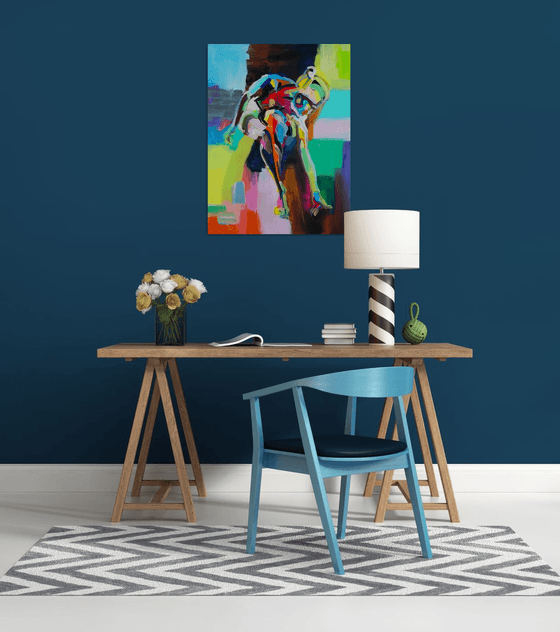 Abstract Bright Colourful Nude 5091