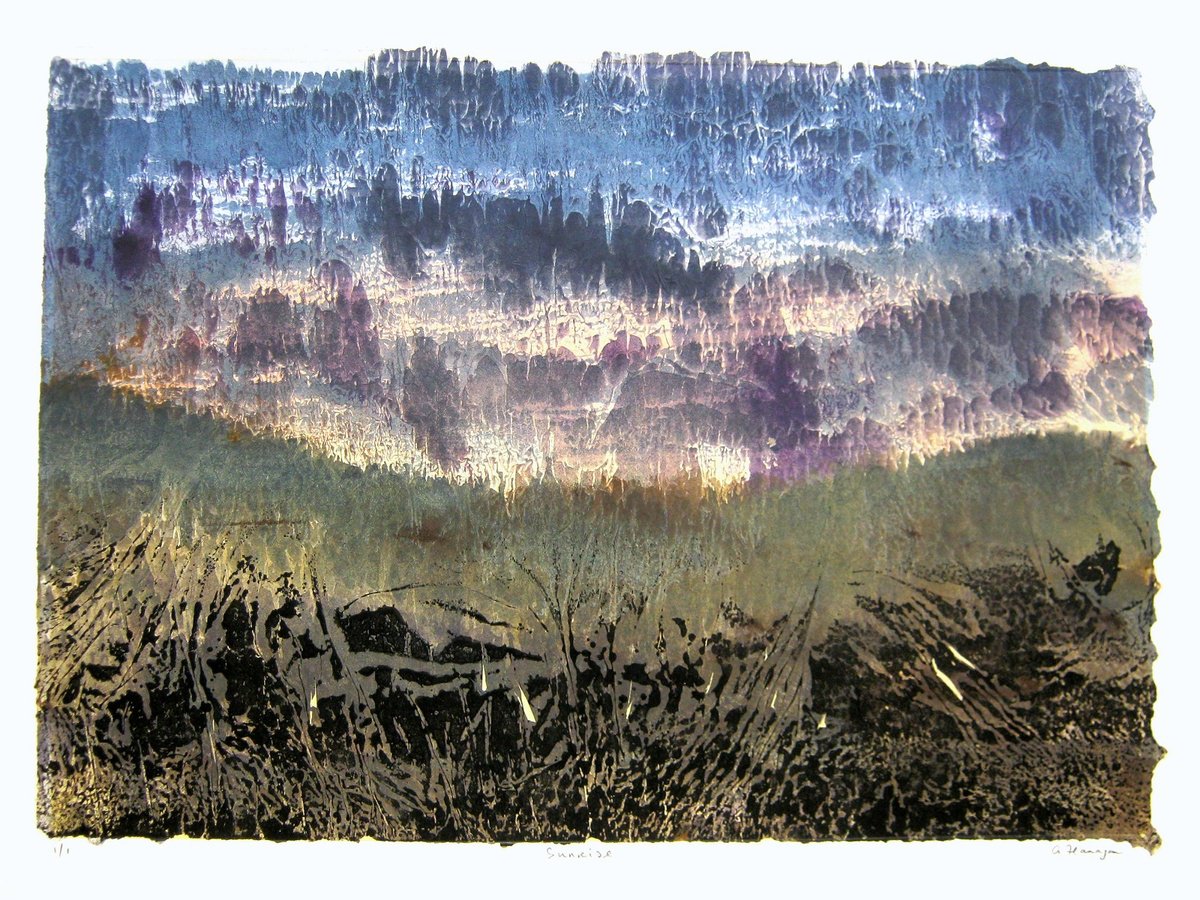 Impressionistic Landscape Limited Edition Print By Aidan Flanagan Irish Landscapes, 26 X 19, Sunrise - Irish Landscape, Artfinder