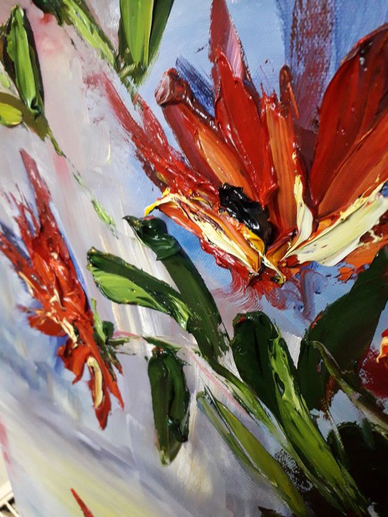 Floral explosion- A large abstract floral