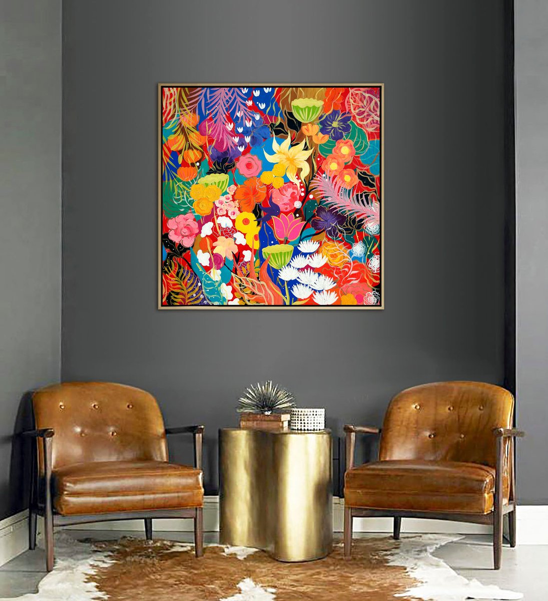 The bohemian Garden Acrylic painting by Martina Boycheva | Artfinder