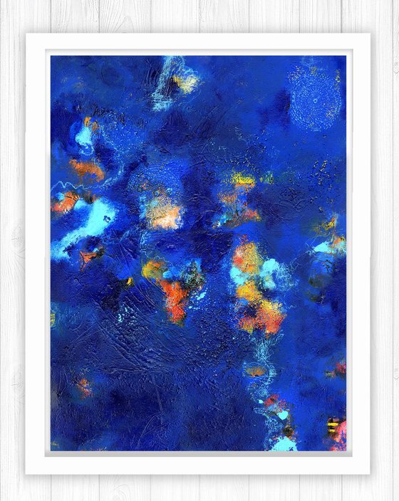 Across the Starlit Sky - Large Textural Abstract Painting by Kathy Morton Stanion