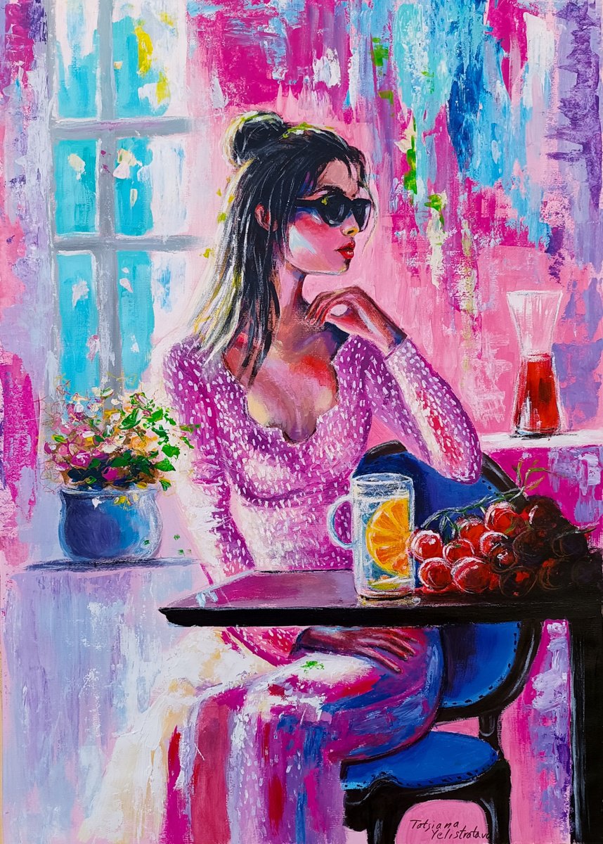Urban And Pop Acrylic Painting , The Quiet Between Thoughts. By Tatsiana Yelistratava, 20 X 28, Artwork For Sale On Artfinder