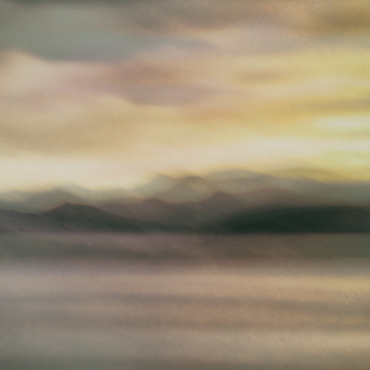 Impressionistic Landscape Photograph By Karim Carella, 31 X 31", Twilight Adagio, Original Artwork