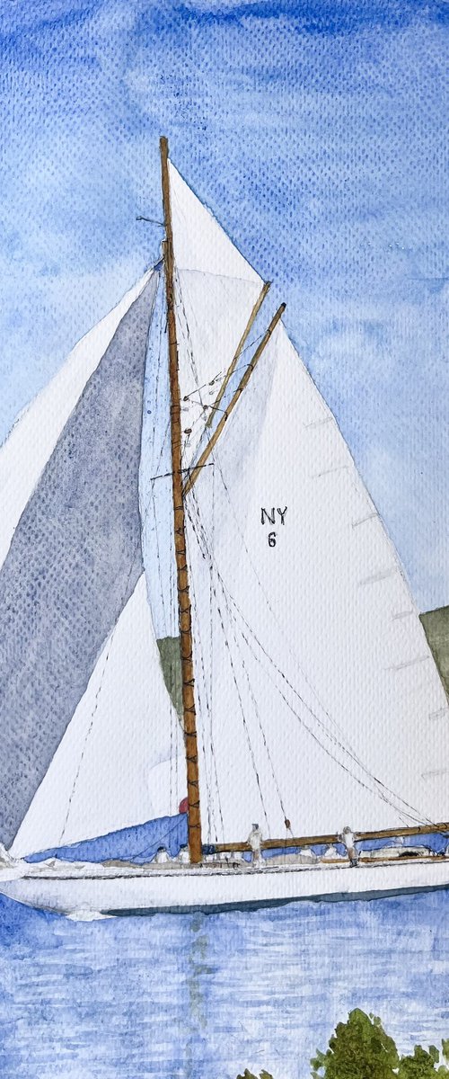 NY50 Spartan in Mahon Harbour by Michael Richards