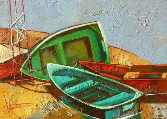 Boats on the shore