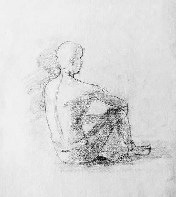 Observation.Original nude drawing.