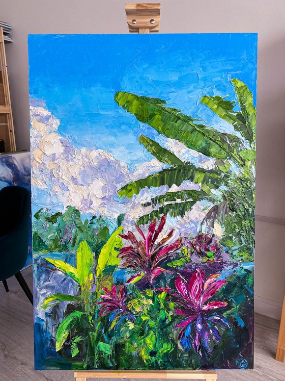Tropical Bali Jungle Painting