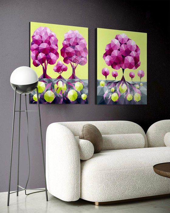FUCHSIA ABSTRACT PEDIGREE