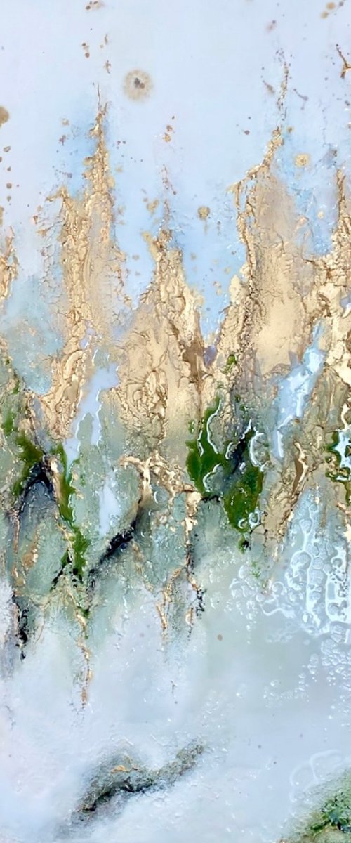 Spring Vibes Textured Abstract by Sarah Berger