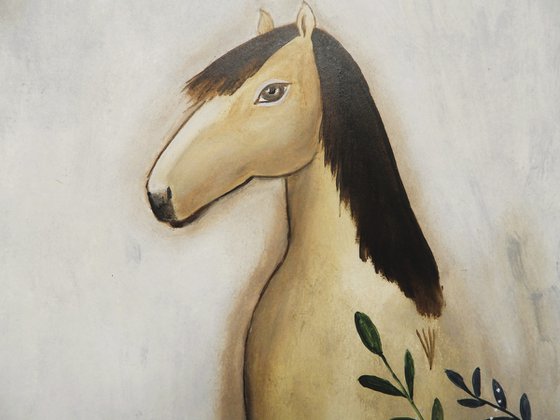 The horse and the plants