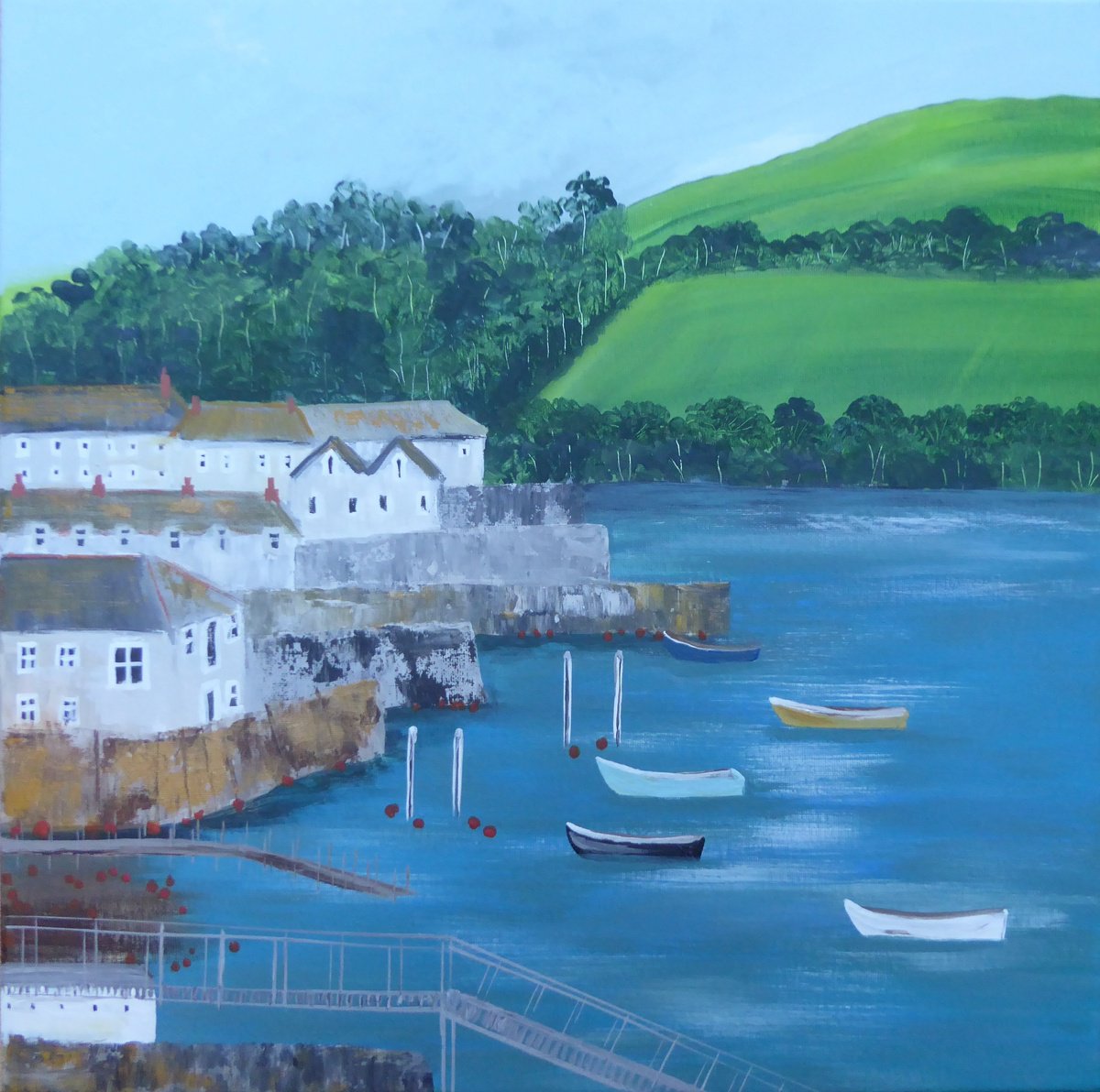  Salcombe By Elaine Allender, 20 X 20, Artwork For Sale On Artfinder