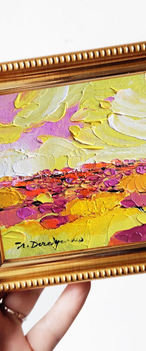 Abstract painting light by Nataly Derevyanko