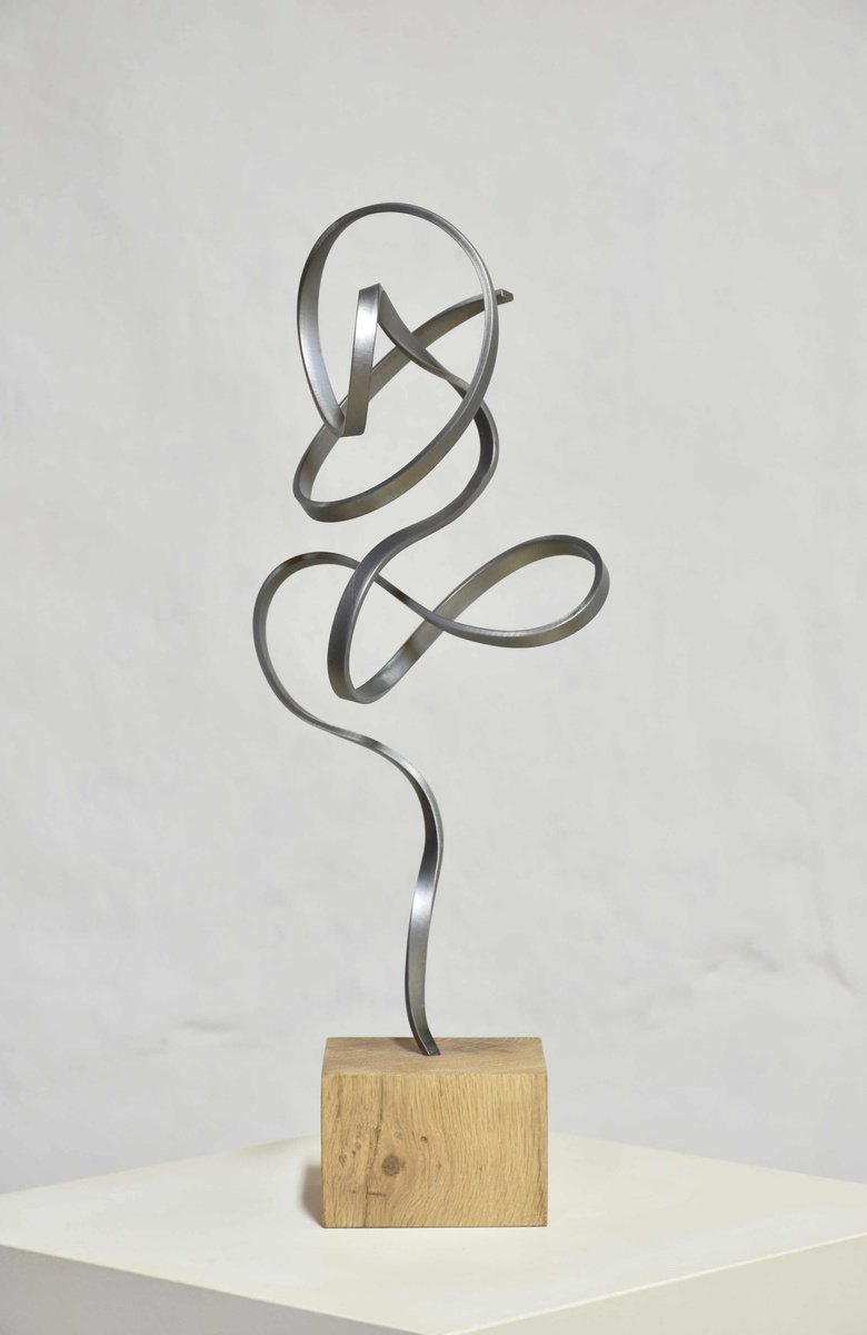 Expressive Sculpture , Serpentant Acier By Yannick Bouillault, 6 X 18, Artwork For Sale On Artfinder