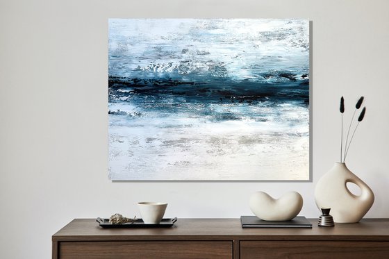 Blue grey seascape