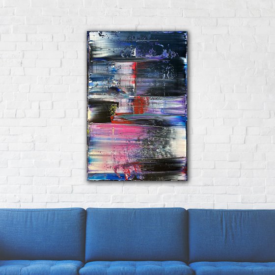 "Night Moves" - Original PMS Abstract Acrylic Painting On Canvas - 24" x 36"