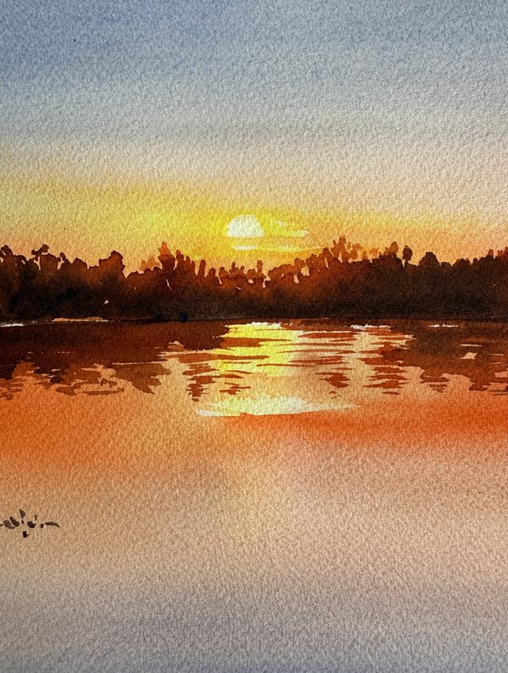 Sunset over Lake Möwen