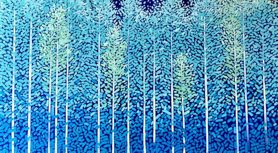 Blue birches