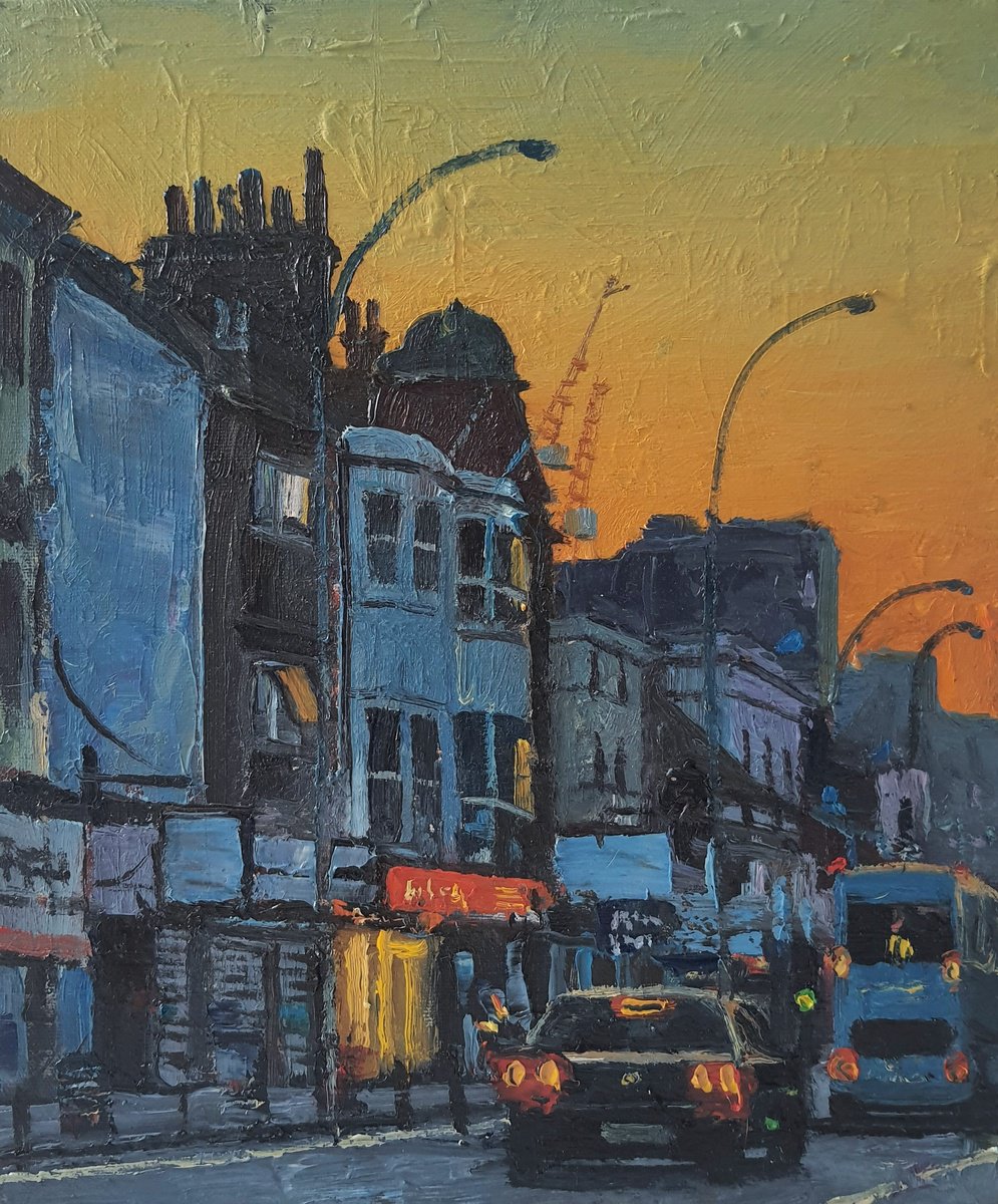 Brighton, London road sunset by Roberto Ponte
