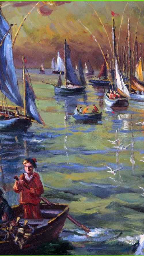 Douarnenez Brittany - My Early stage in painting 3462 by GOUYETTE jean-michel