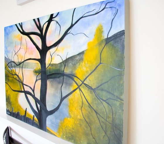 Rydal tree, Original painting, Ready to hang by WanidaEm