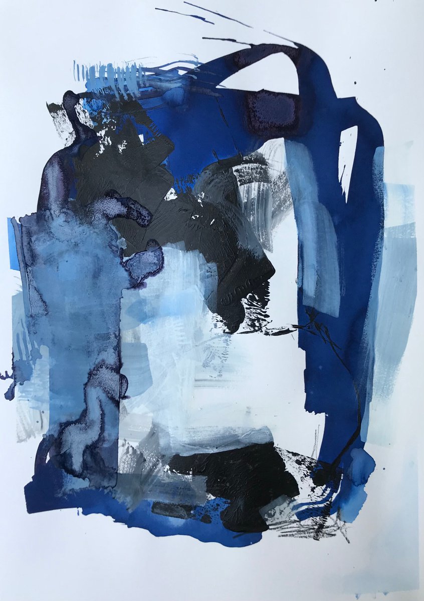 Paper work - Blue Series 3 by Angela Dierks