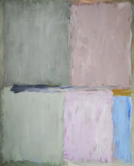 Large abstract painting pastel