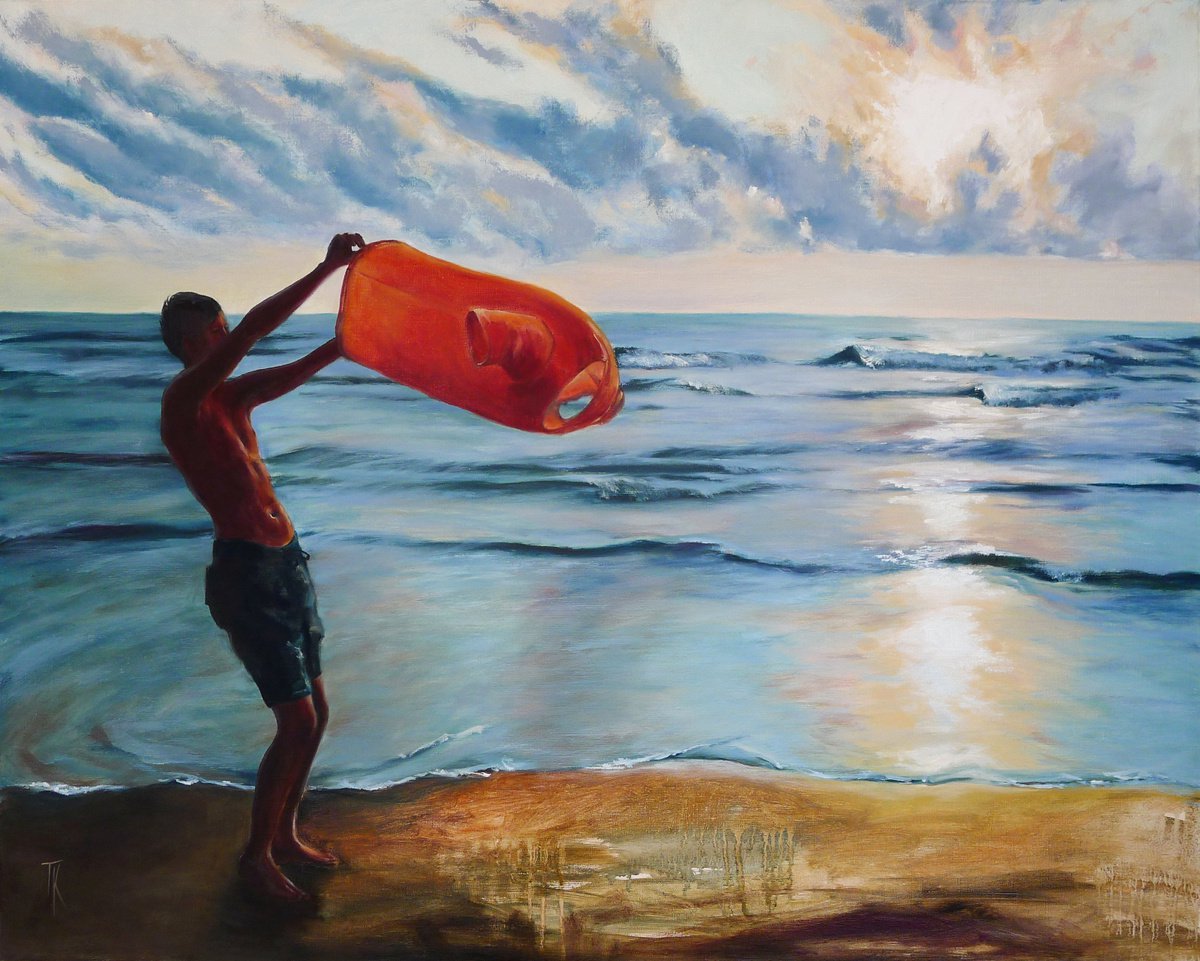 A boy and the sea by Tatyana Kaganets