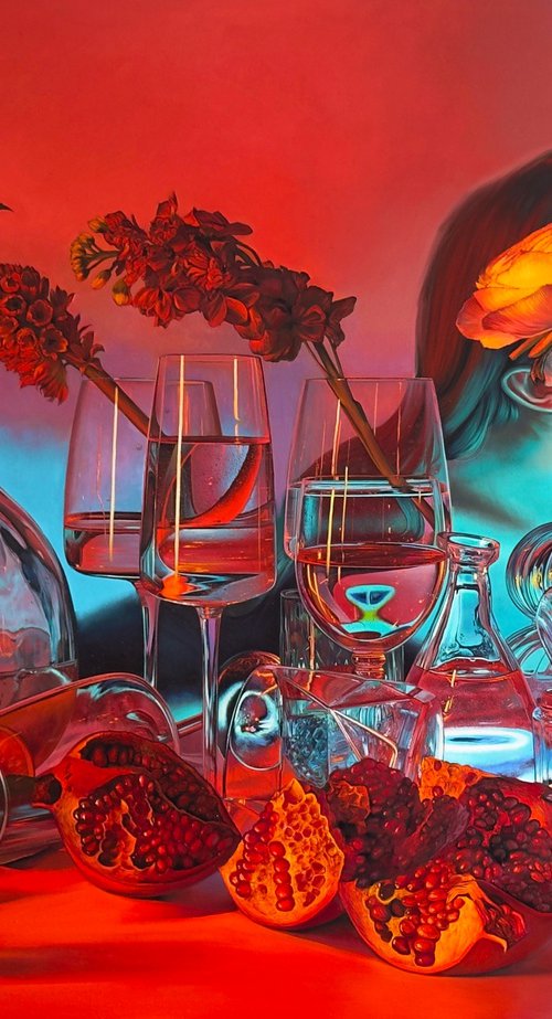 In the blue light. Reflection by Anastasia Parfilo