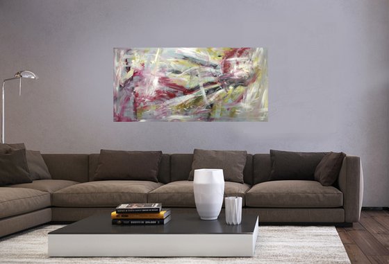 extra large abstract painting on canvas,wall art,original artwork-size-180x90-cm-title-c598