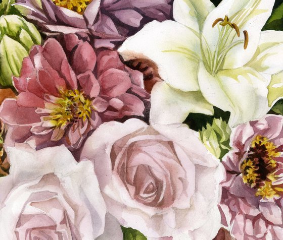 spring bouquet watercolor