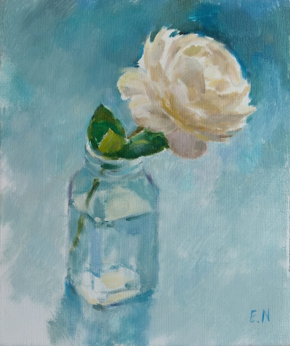White rose by Nina Ezerskaya