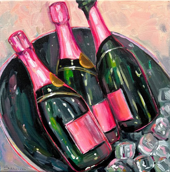 Still Life with Champagne Bottles