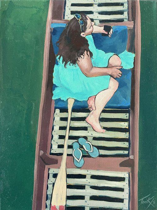 Girl in Green by Naomi Tomkys OBE
