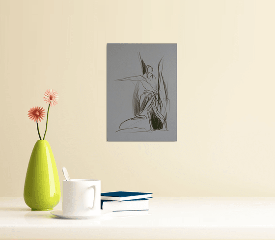 Expressive minimalist sketch 2, 21x15 cm