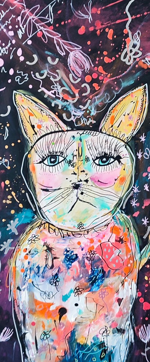 Le chat rose by ÂME SAUVAGE