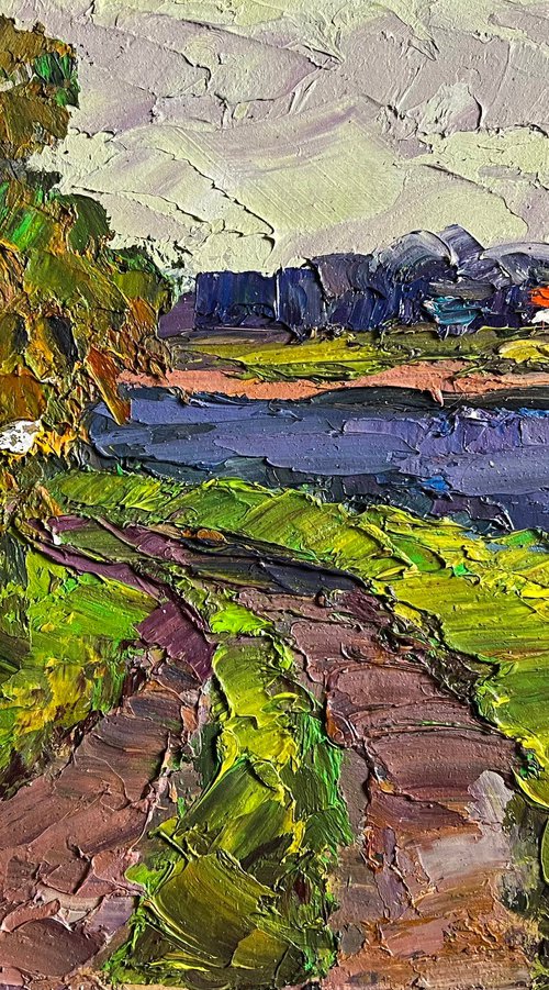 Road Near the River by Boris Serdyuk