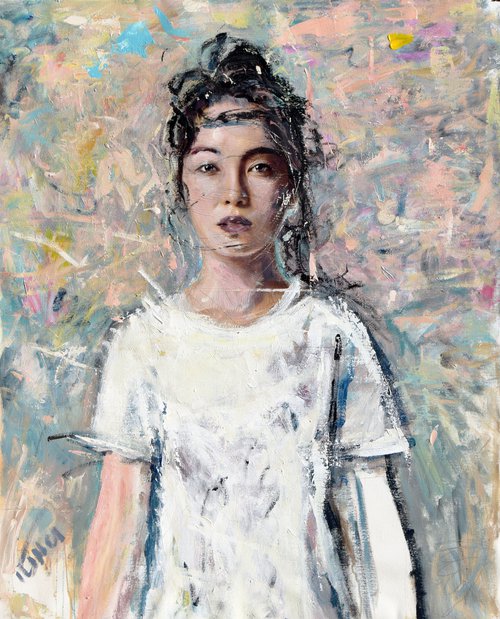 OFFER! Asian girl (L'une 75) * 45.3 x 36.6 inches by Catalin Ilinca