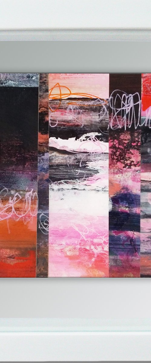 Framed ready to hang original abstract  - Feedback #12 by Carolynne Coulson