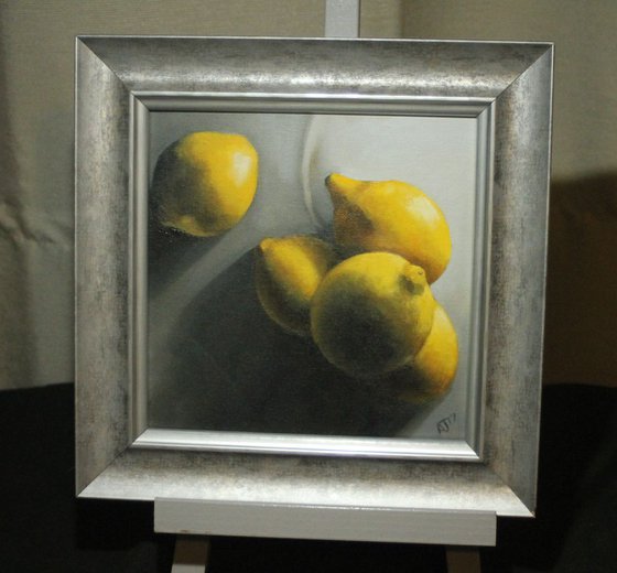 Lemon Still Life, Fruit Art, Framed and Ready to Hang  - Choice in Frame