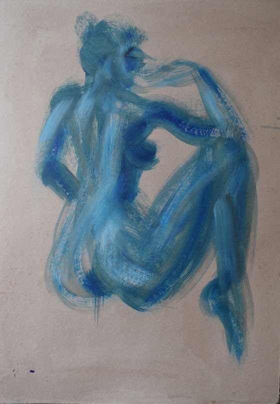 Blue woman