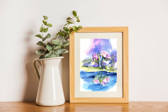 Diptych "Pink Lotuses"