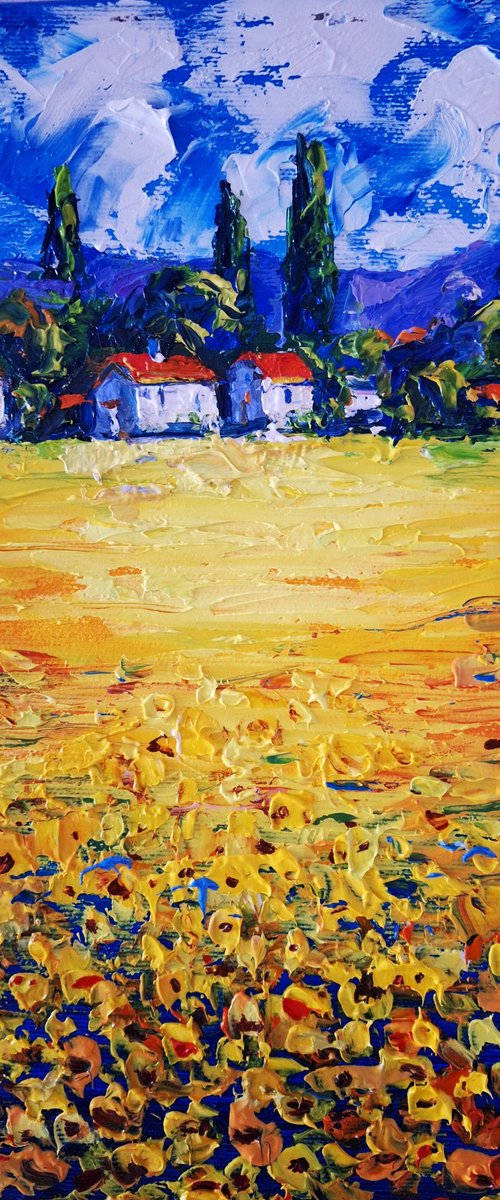 RURAL LANDSCAPE (sunflowers) by Andrej  Ostapchuk