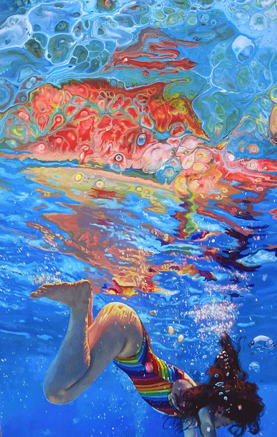 Underwater Painting - Chasing Rainbows