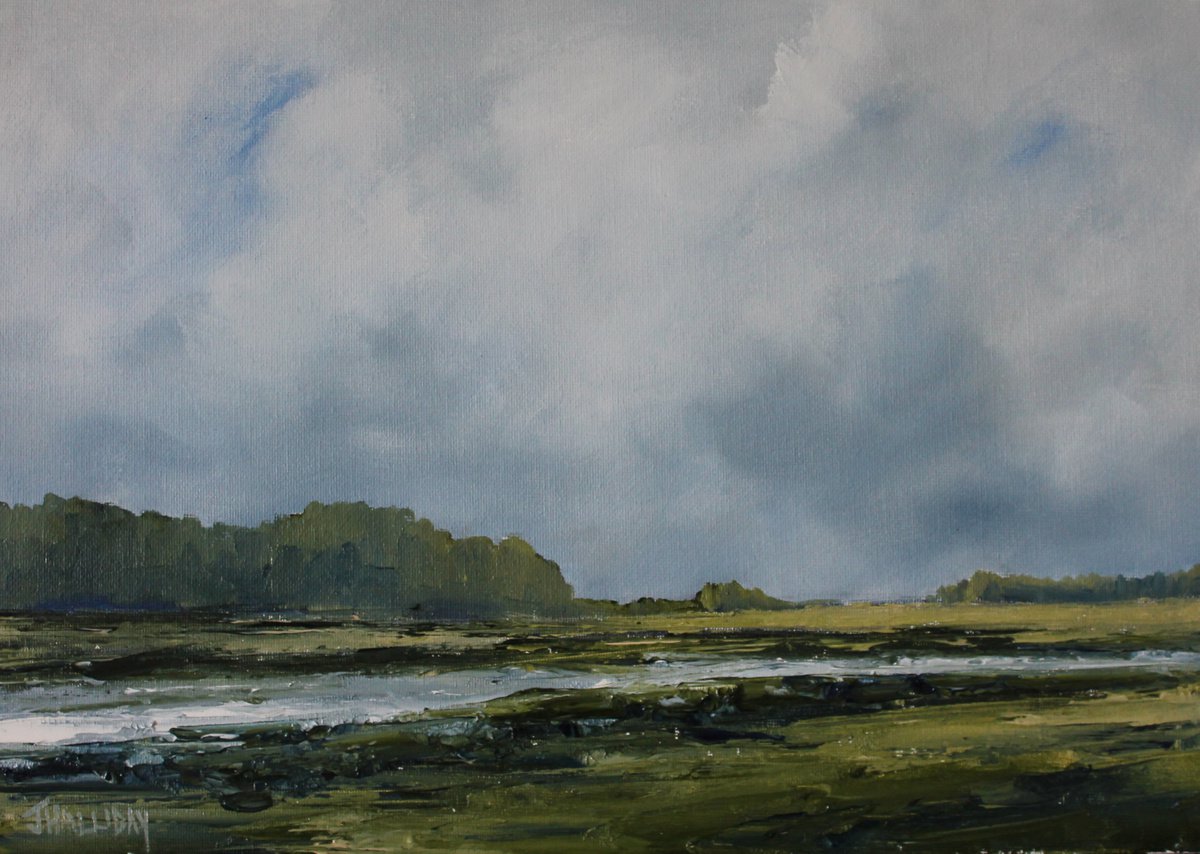 By the river, Irish Landscape by John Halliday
