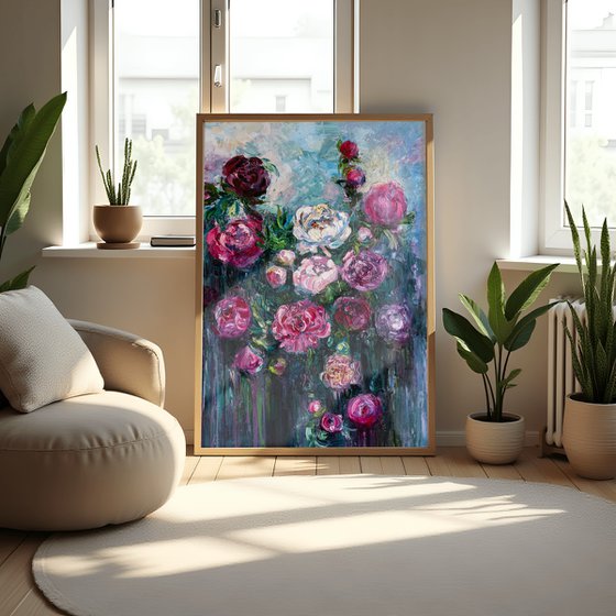 Portal of Peonies Painting