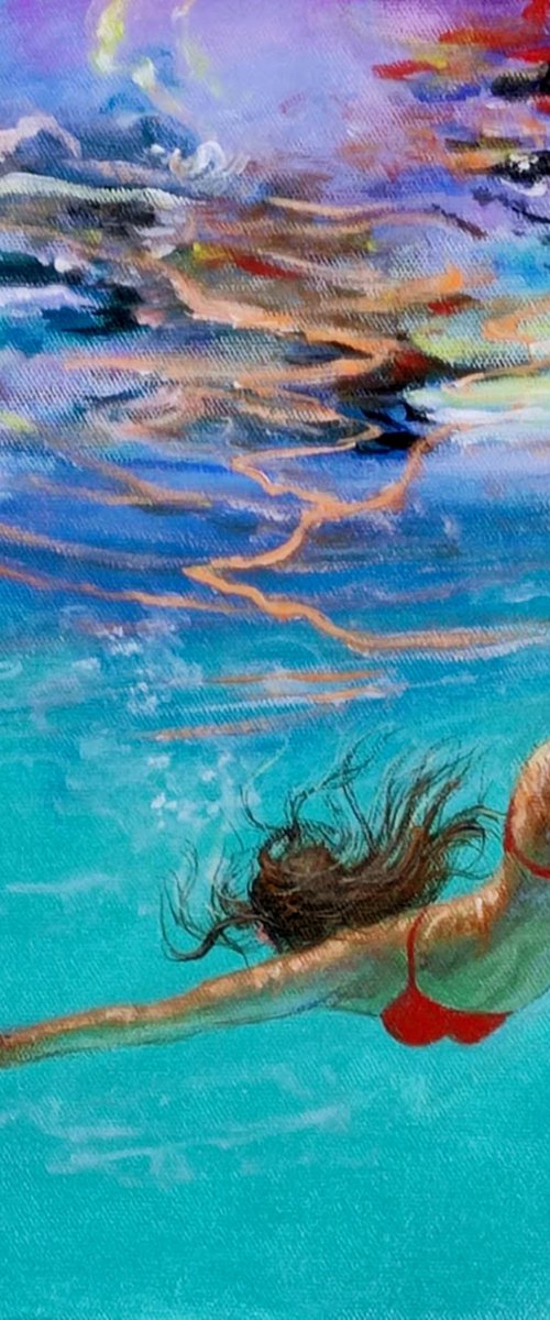 Girl in pool 5 by Vishalandra Dakur