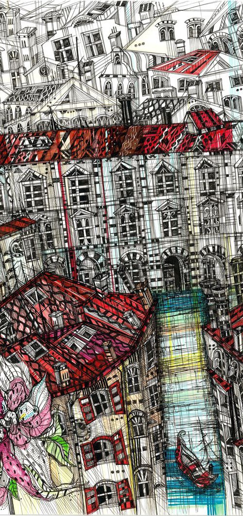 Terracotta Roofs of Florence by Maria Susarenko