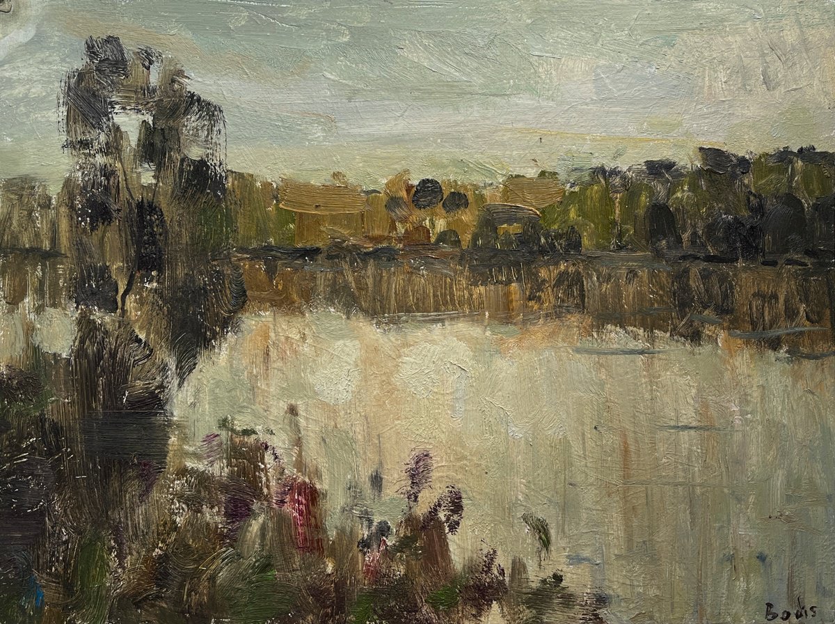 Impressionistic Landscape Oil Painting By Bohdan Dobrivskyi, 16 X 12, June, Original Artwork