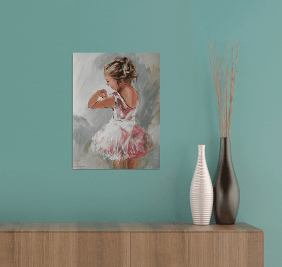 Little Bllerina -Ballerina Painting on MDF
